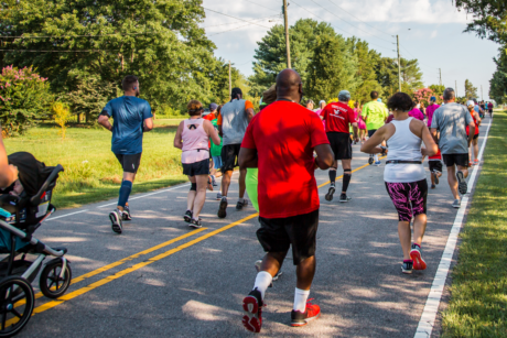 Runners in the annual Ridgeway 5k