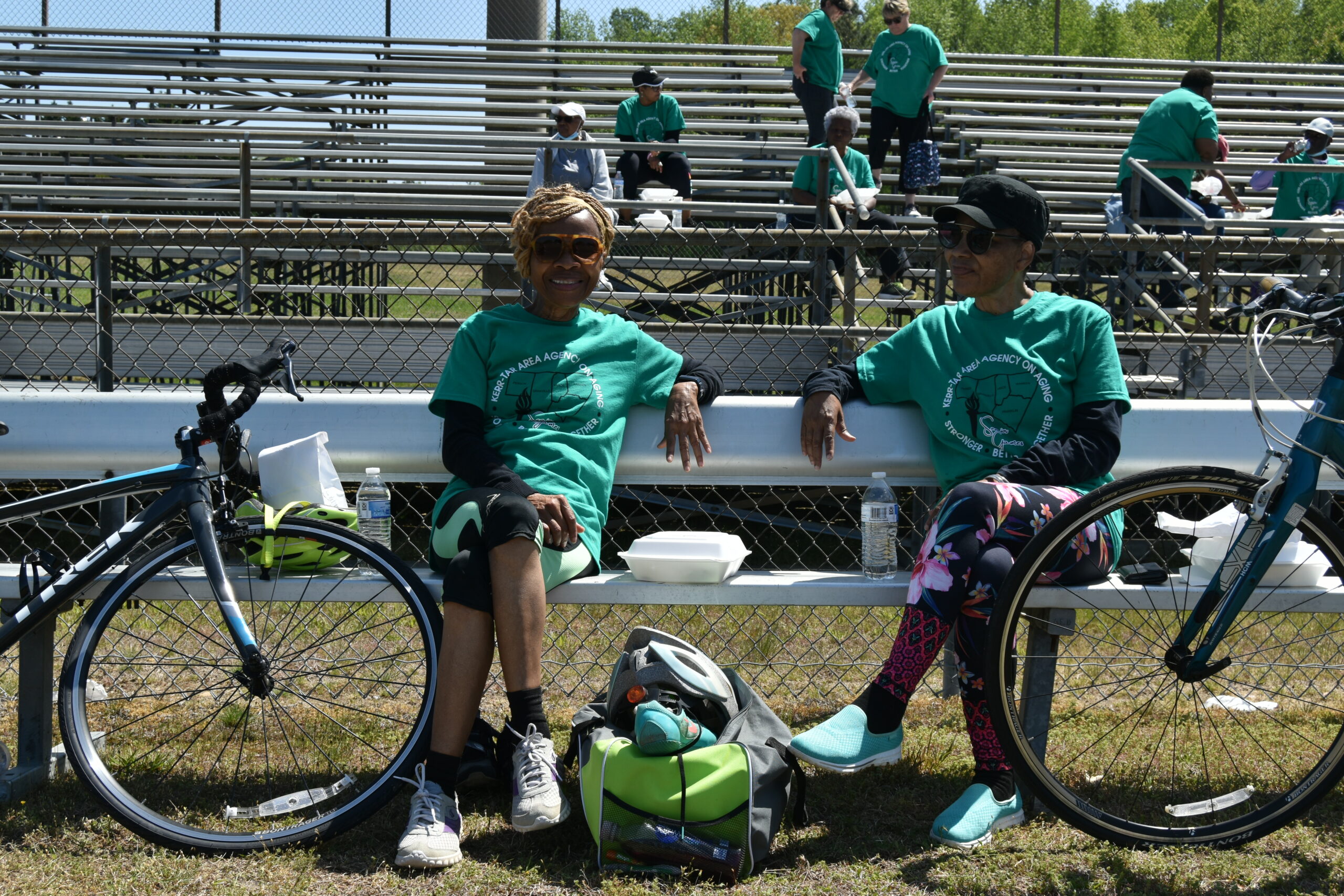 Senior Games cycling participants